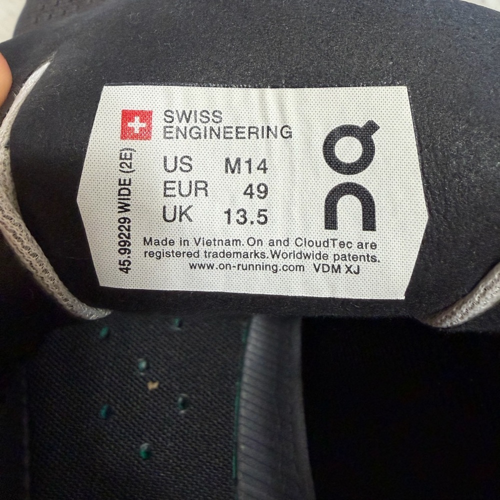 NEW! $160 On Running Cloudflow Athletic Sneakers Shoes Black Gray White 14 - Picture 9 of 9